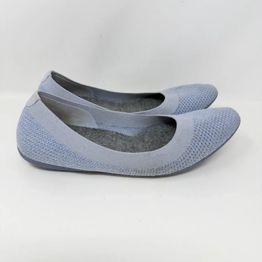 Allbirds Tree Breezer Knit Ballet Flats Shoes Light Blue Size 9